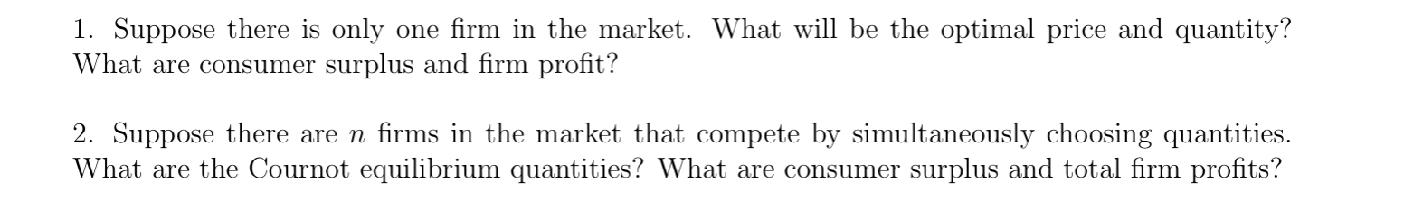 Solved 3 Consider The Following Inverse Market Demand Chegg Com