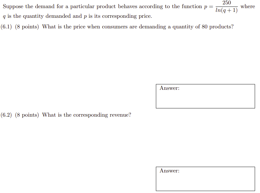 Solved The Demand Function For A Particular Product Is Given Chegg Com