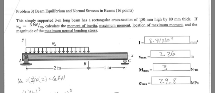 Stresses In Beams Sample Problems With Solutions