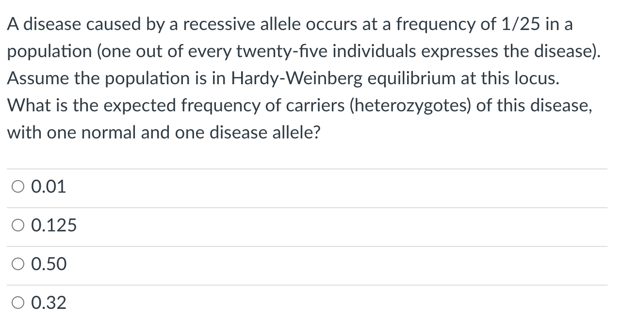 Solved 5 A Disease Caused By A Recessive Allele Shows Up In Chegg Com