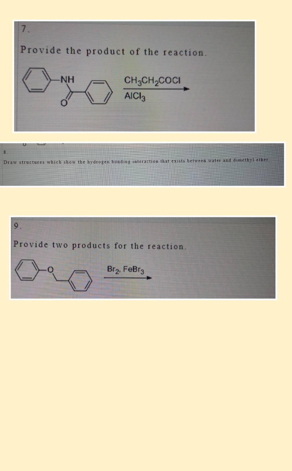 Solved For Each Reaction Below Provide The Product That Chegg Com