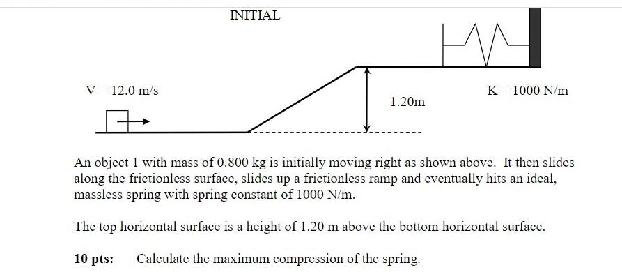 Solved 17 An Object With A Mass Of 10 Kg Is Initially At Chegg Com
