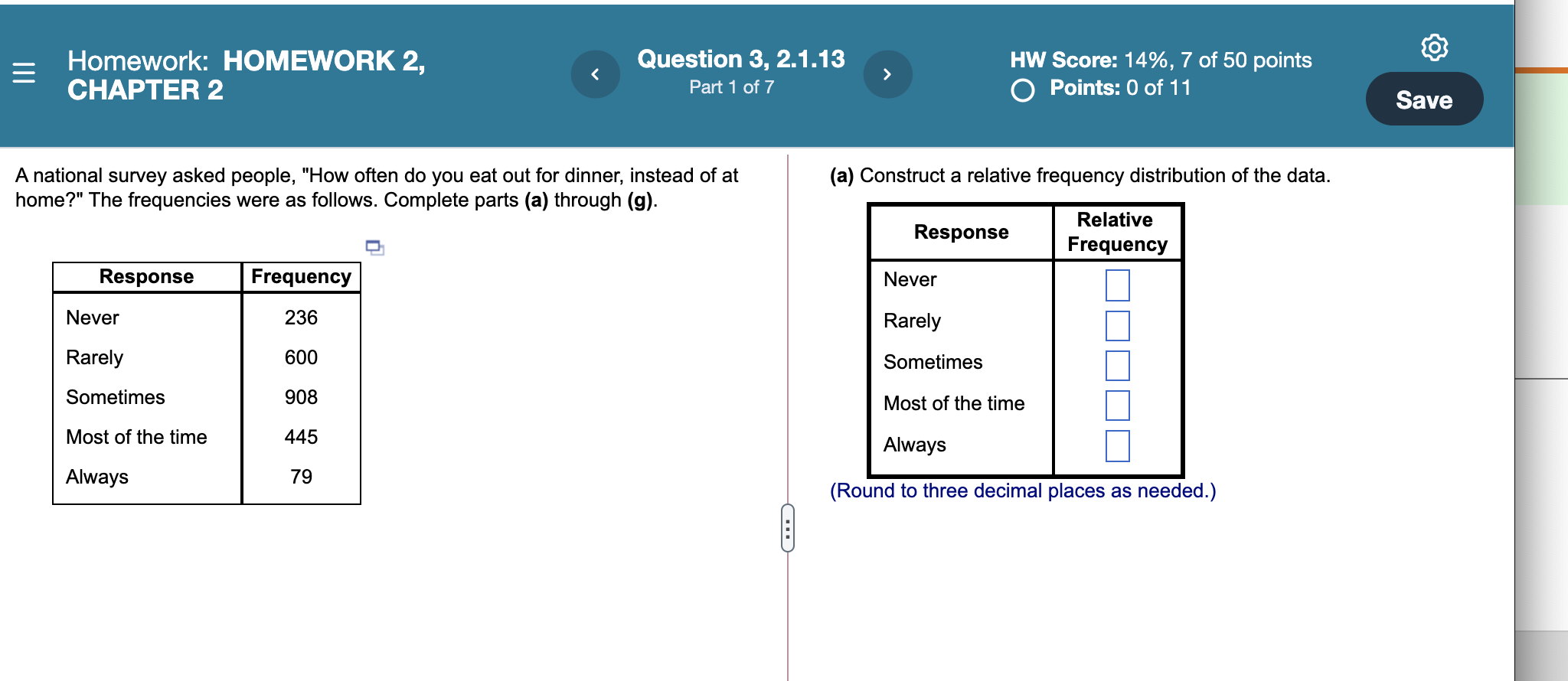 Solved Statistics Chapter 2 Practice 1 Make A Frequency Chegg Com