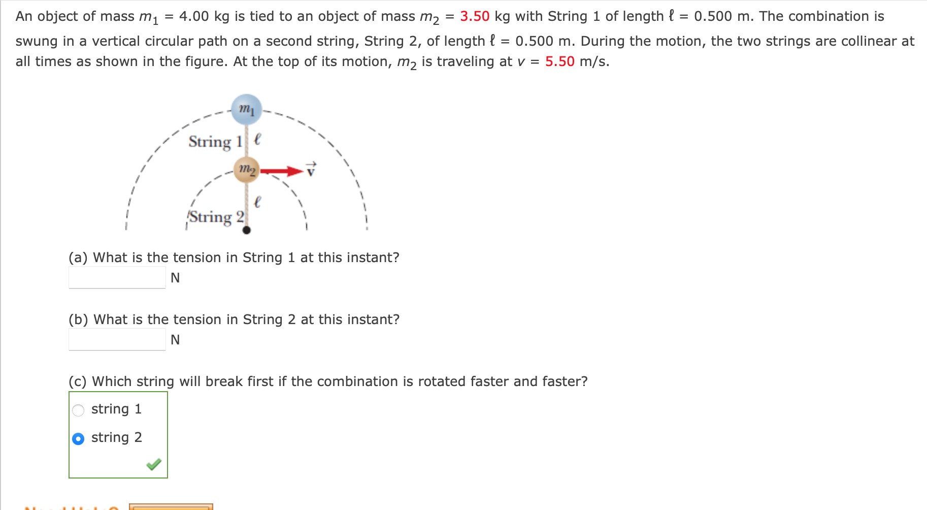 Solved An Object With A Mass Of M2 75 Kg Is Traveling With Chegg Com