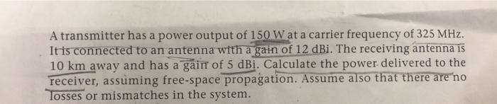 Solved Question 9 An Am Transmitter Has A Carrier Power Of Chegg Com
