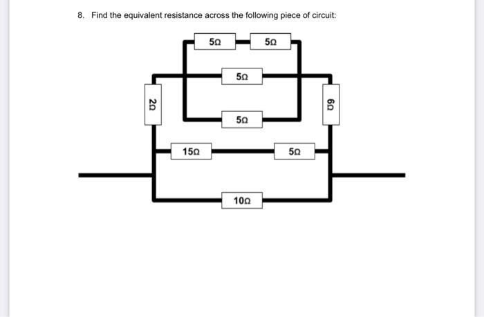 Solved 8 I A Resistance Difference Resistance Chegg Com
