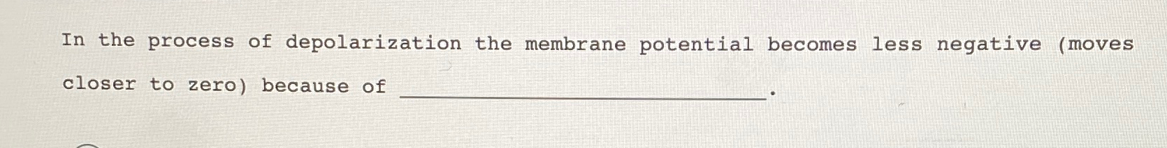 Solved 11 The Image Below Represents Depolarization Chegg Com