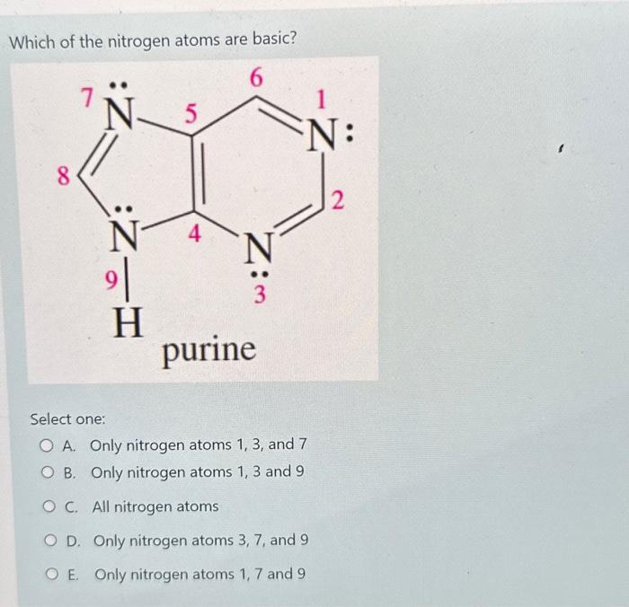 Solved 5 Classify The Nitrogen Atoms In Each Of The Chegg Com
