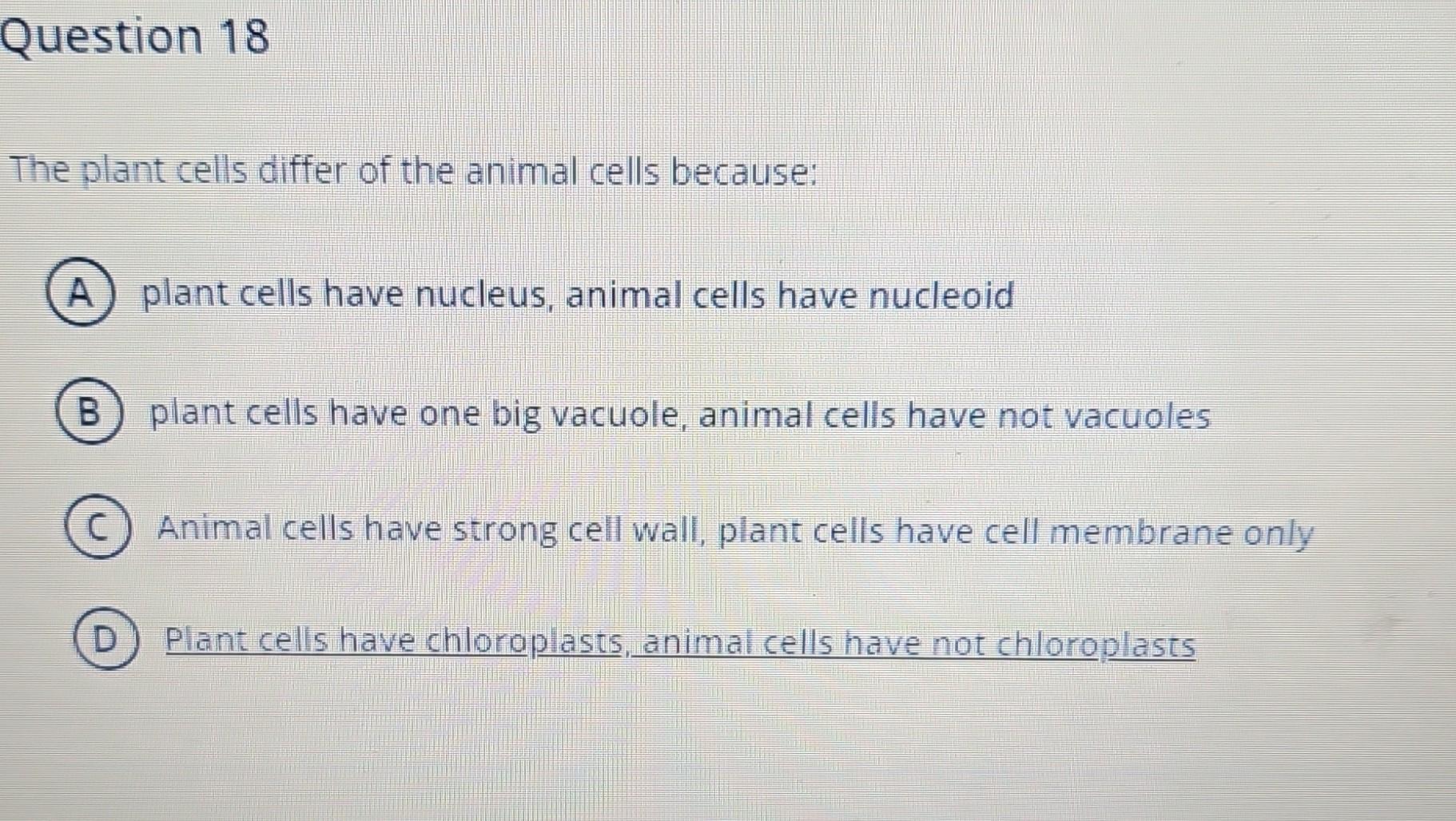 Cite The Major Differences Between Animal Plant See Chapter 13 And
