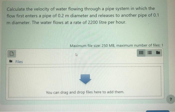 Solved In A Pipe Flow The Maximum Velocity Is Times The Chegg Com