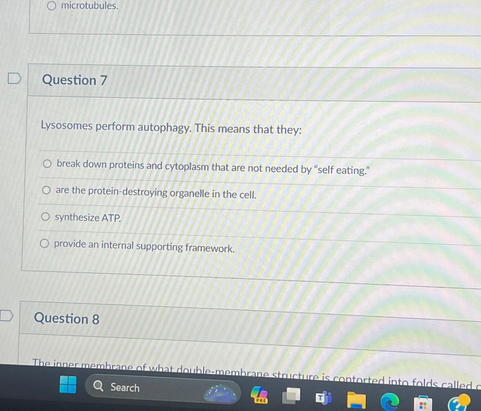 Solved Microtubules Form A Structural Framework In The Cell Chegg Com