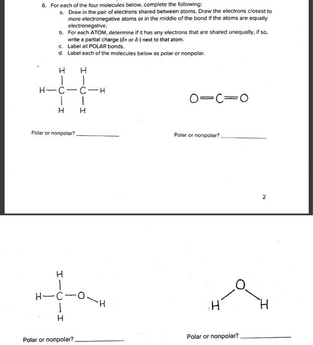 Solved Two Atoms Share Electrons But One Atom Has Much Chegg Com