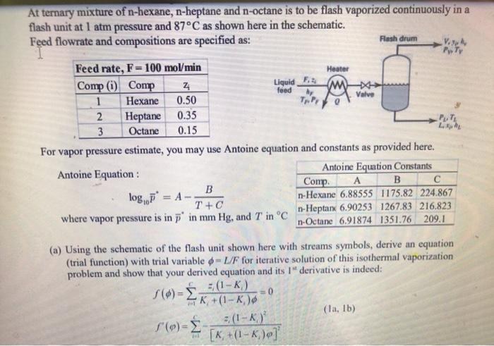Consider A Gas Mixtureof N Hexane And N Heptane And Chegg Com