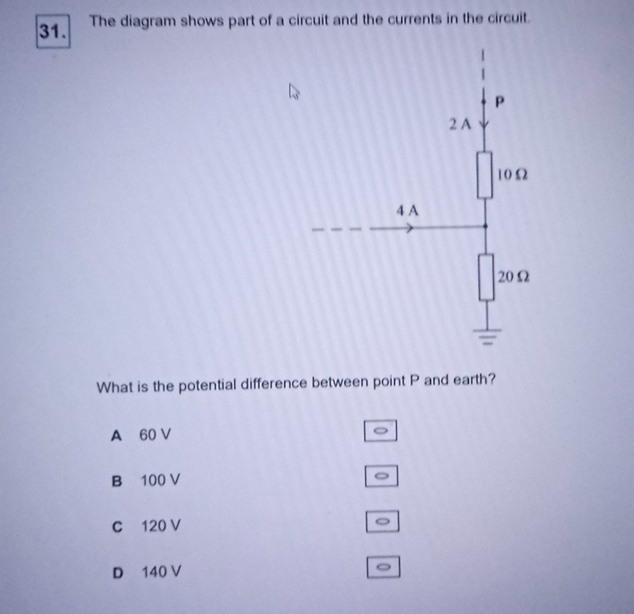 Solved 6 The Diagram Below Shows Part Of An Electric Chegg Com