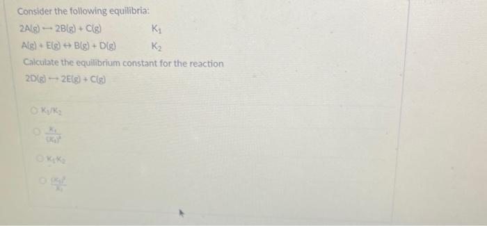 Answered Consider The Following Equilibria And Bartleby
