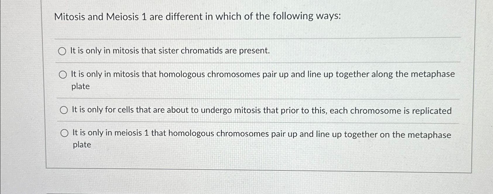 Solved Mitosis And Meiosis 1 Consider Chromatids At Chegg Com