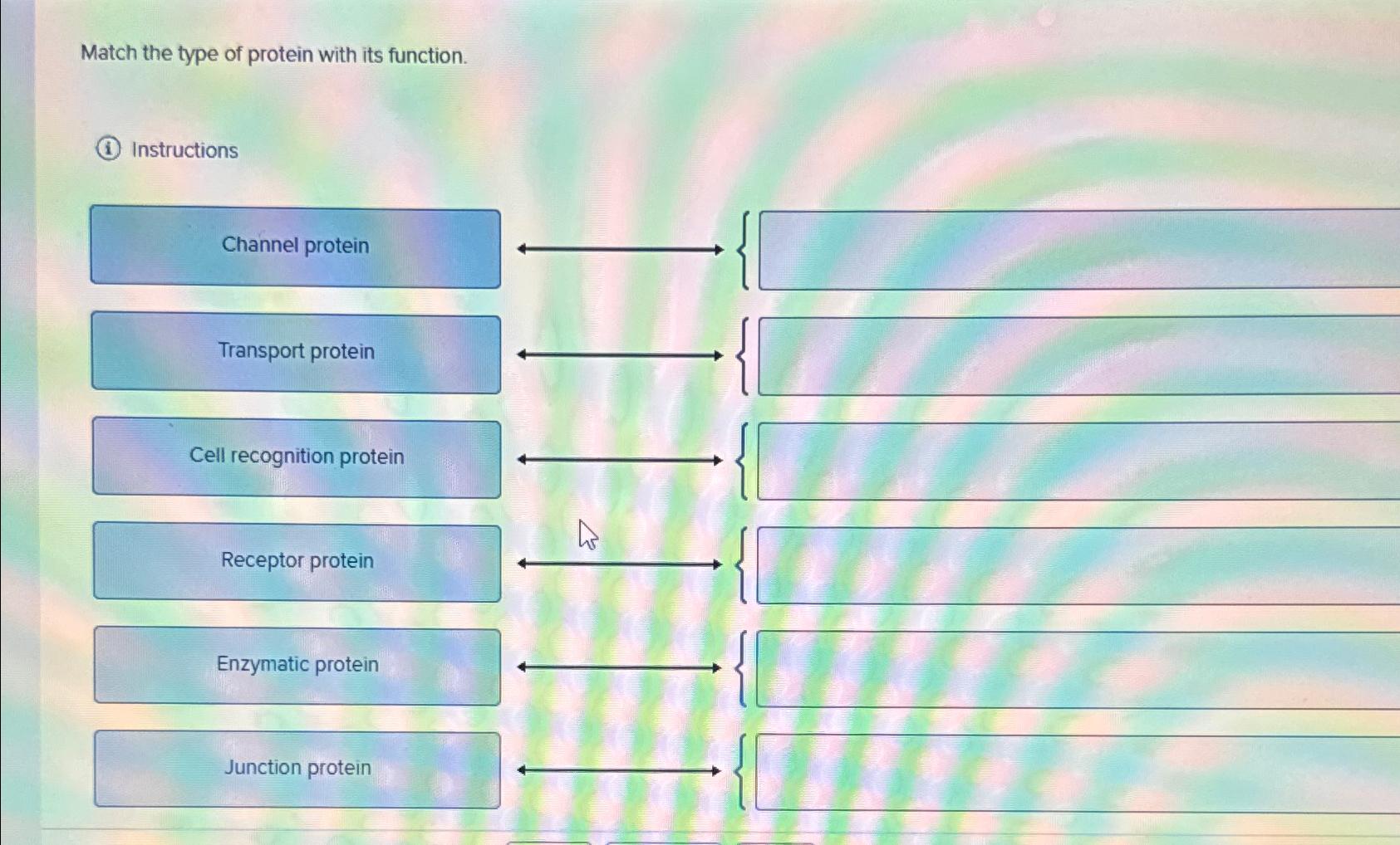 Solved Match Each Example Of A Protein With Its Function Chegg Com