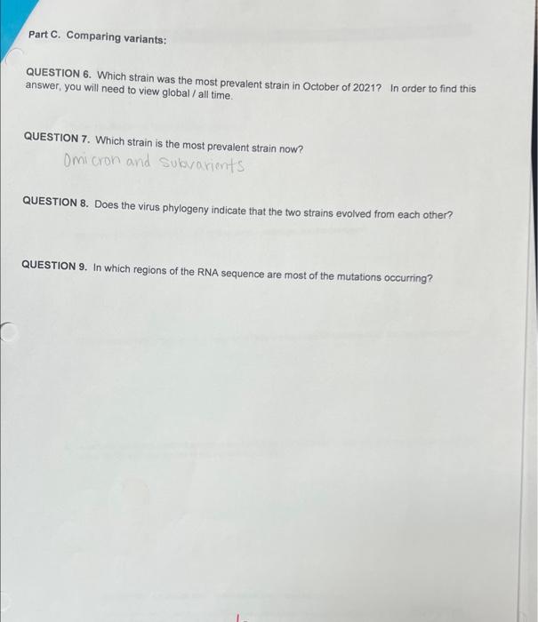 Solved Two Viral Genomes Were Sequenced And The Following Chegg Com