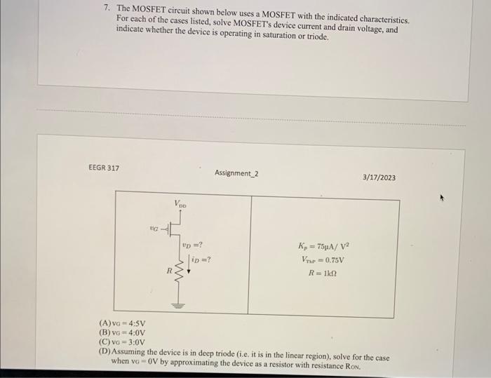 Solved A Sketch The Structure Of A Mosfet And Explain Its Chegg Com