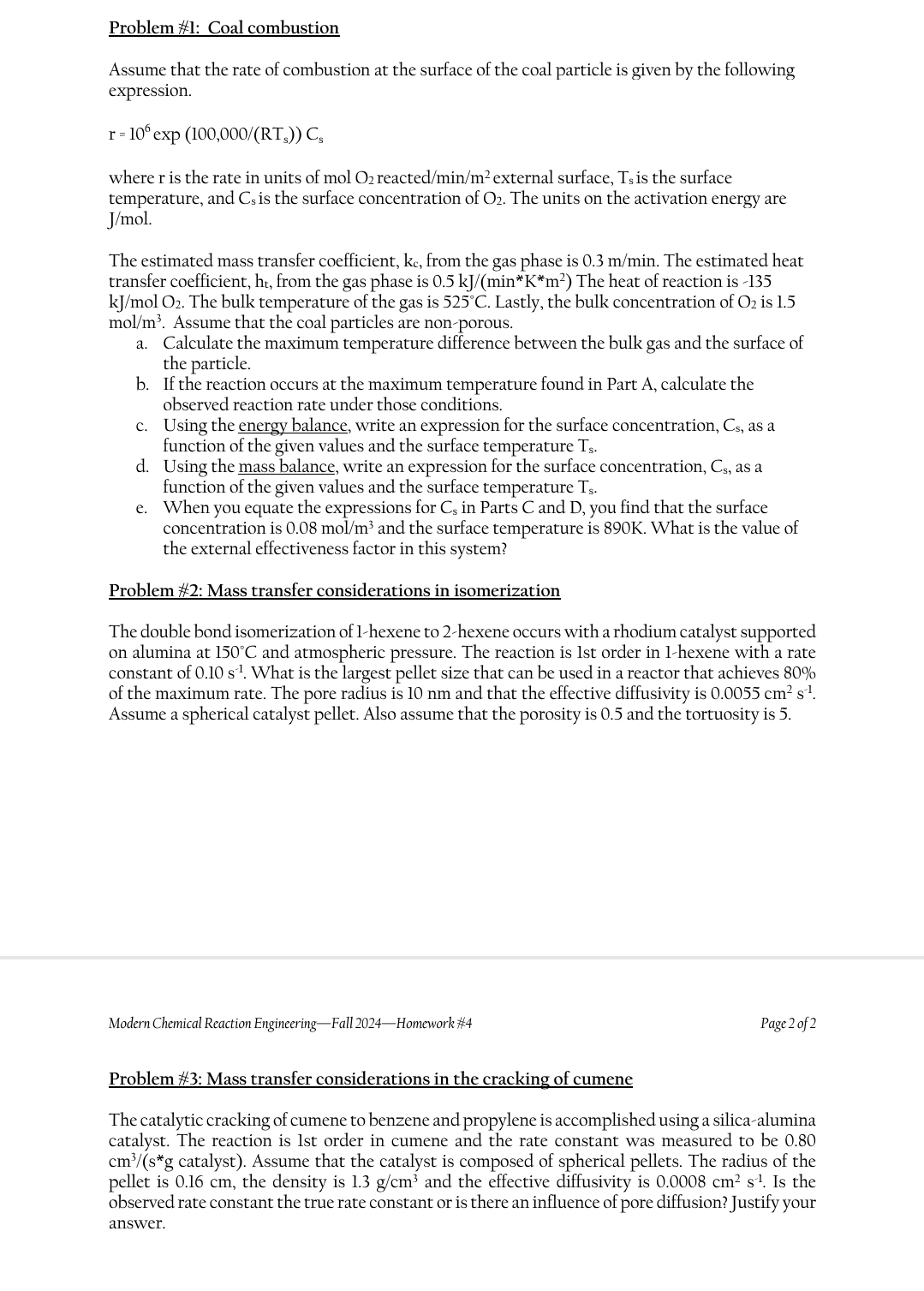 Solved Give The Following The Combustion Reactions I Coal Chegg Com
