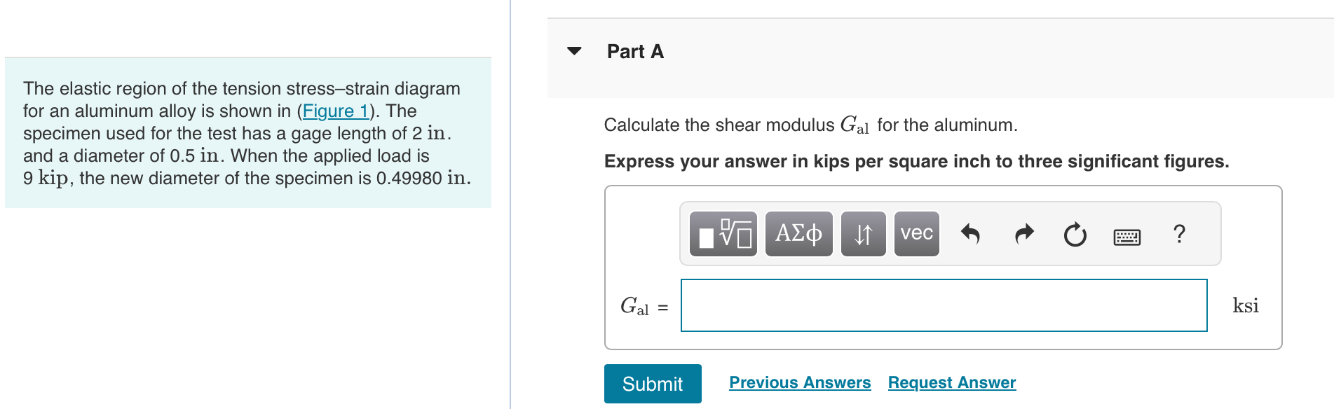 Solved The Elastic Region Of The Tension Stress Strain Chegg Com