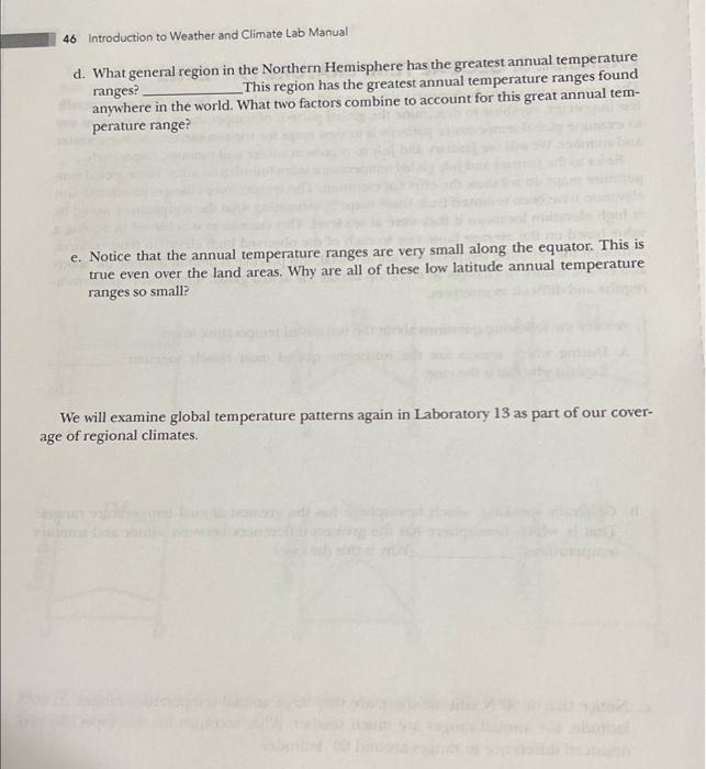 Solved Part B Global Temperature Trend Much Of The Climate Chegg Com