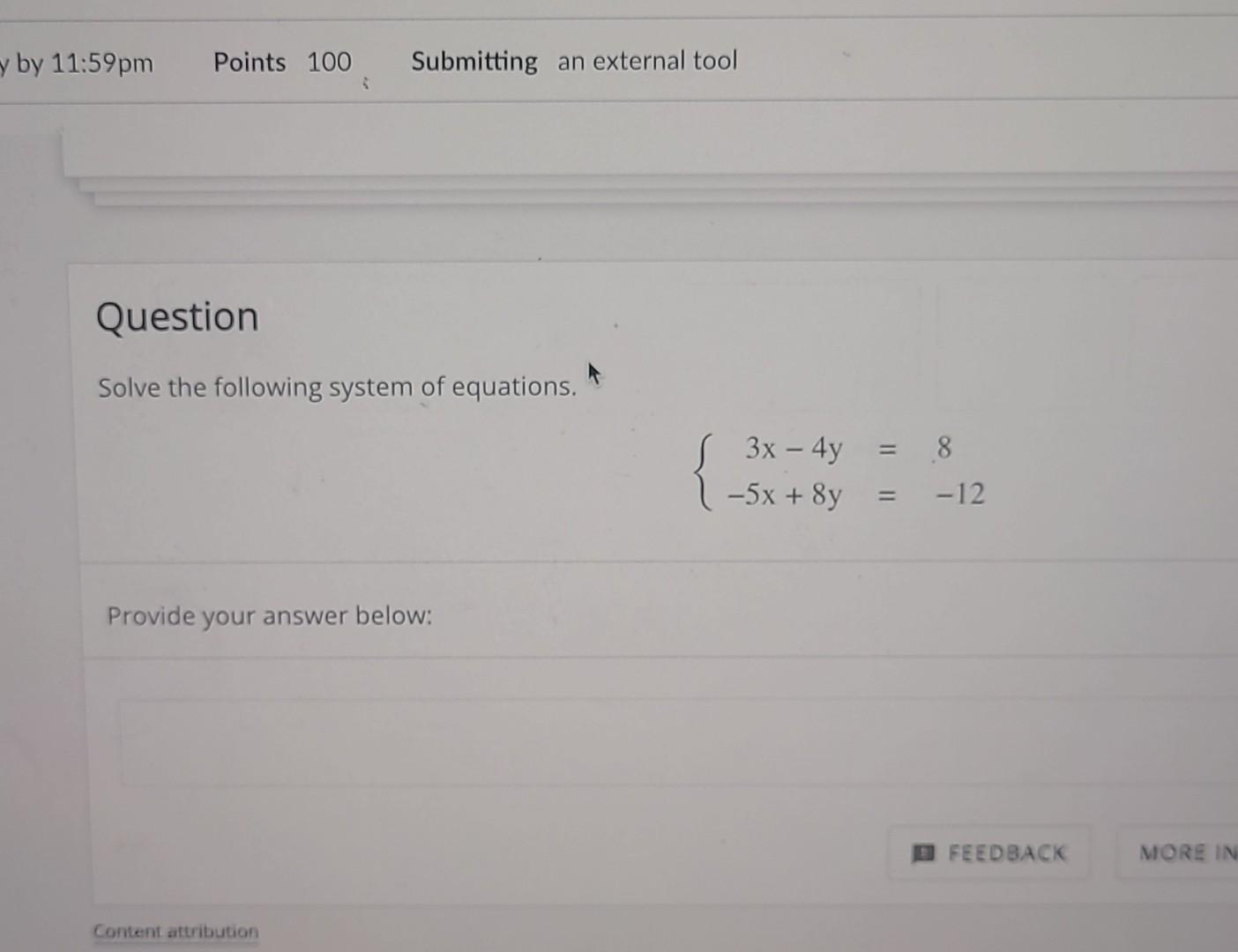 Solved 4 Solve The System Of Equations By Using Chegg Com