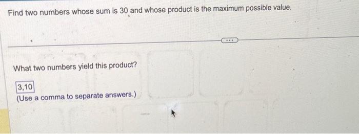 Solved Of The 2 The Sum Of Two Numbers Is 32 One Of The Chegg Com
