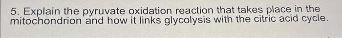 Solved 7 The Complete Oxidation Of 1 Mole Pyruvate Via The Chegg Com