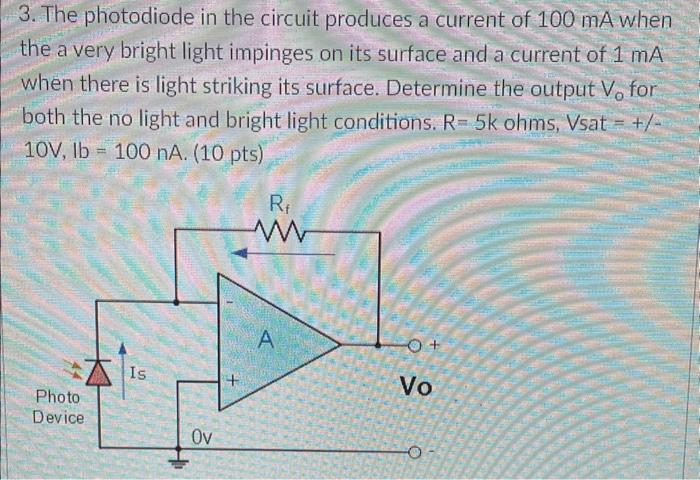 Solved Recall The Photodiode Circuit From Previous Lab Vcc Chegg Com