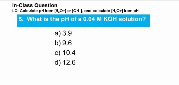 Solved Calculate The Ph Of A Solution With H3o Of Chegg Com