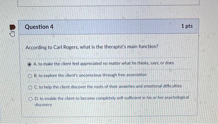 Solved What Is The Name Of Carl Rogers S Model Of Chegg Com