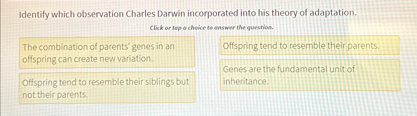 Solved Question 5 According To Charles Darwin S Theory Of Chegg Com