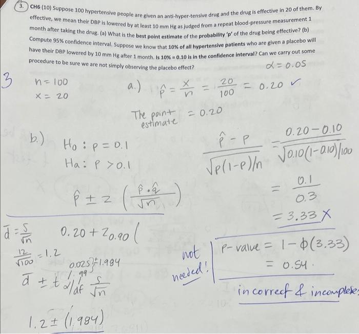 Solved Problem 4 Suppose 100 Hypertensive People Are Given Chegg Com