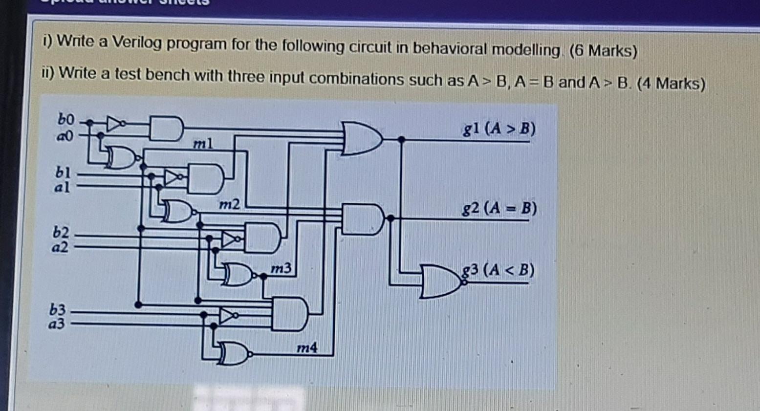 Solved Write Verilog For The Following Schematics Using Chegg Com