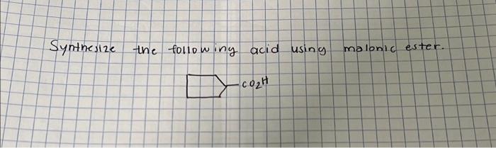 Solved 1 Malonic Acid Ester Type Reactions Can Also Be Very Chegg Com