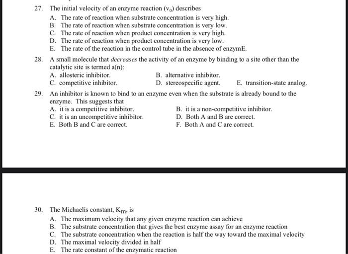 Solved Enzyme Homework 1 The Initial Rate Of An Enzymatic Chegg Com