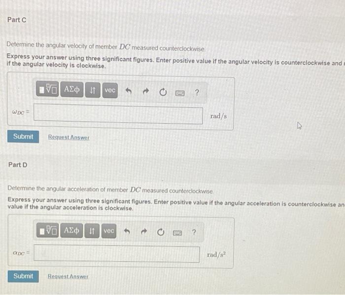 Solved 12 10 The Angular Velocity Of Ab In Figure P12 10 Is Chegg Com
