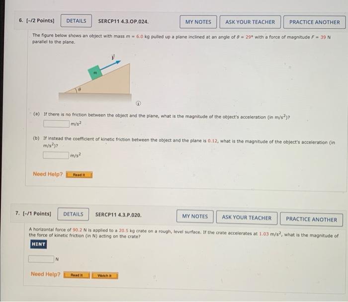 Solved The Figure Below Shows An Object With Mass M 5 4 Kg Chegg Com