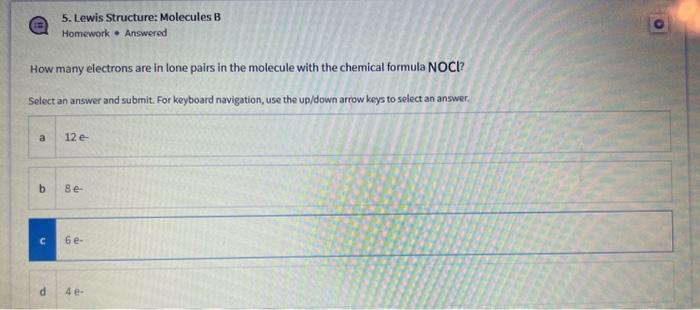 Solved A Molecule With A Steric Number Of 6 And 1 Lone Pair Chegg Com