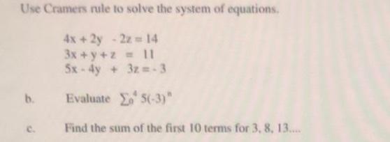 Solving System Of Equations By Cramers Rule