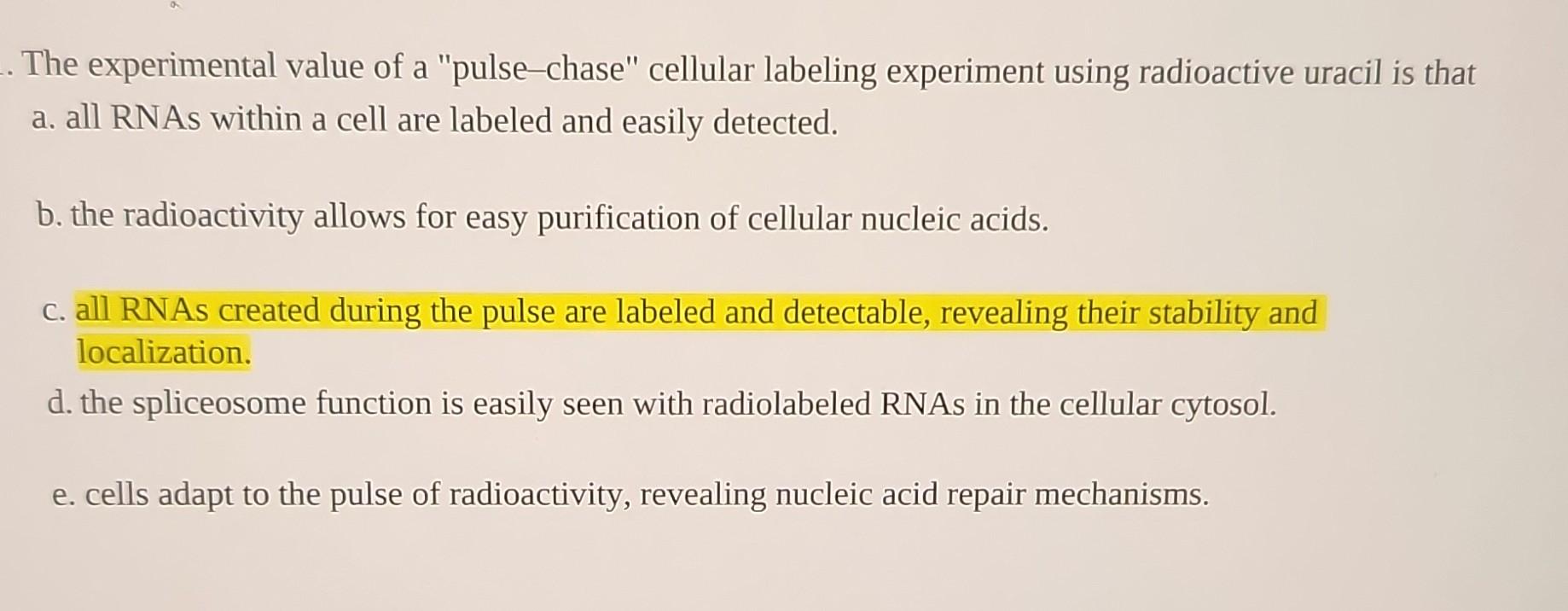 3 Consider The Pulse Chase Experiments Performed By Chegg Com