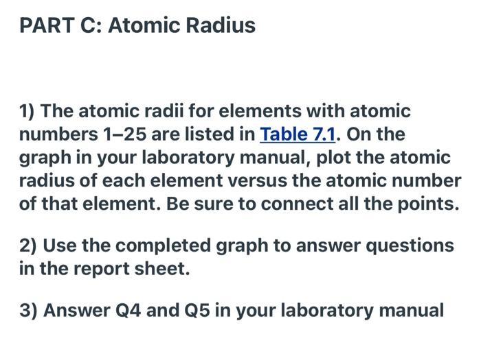 Solved What Is The Relationship Between Atomic Radius 1 Chegg Com