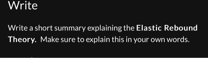 Explain The Theory Of Elastic Rebound Theory