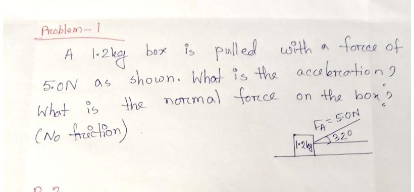 Solved 1 A 200 N Net Force Acts On A 50 Kg Box What Is The