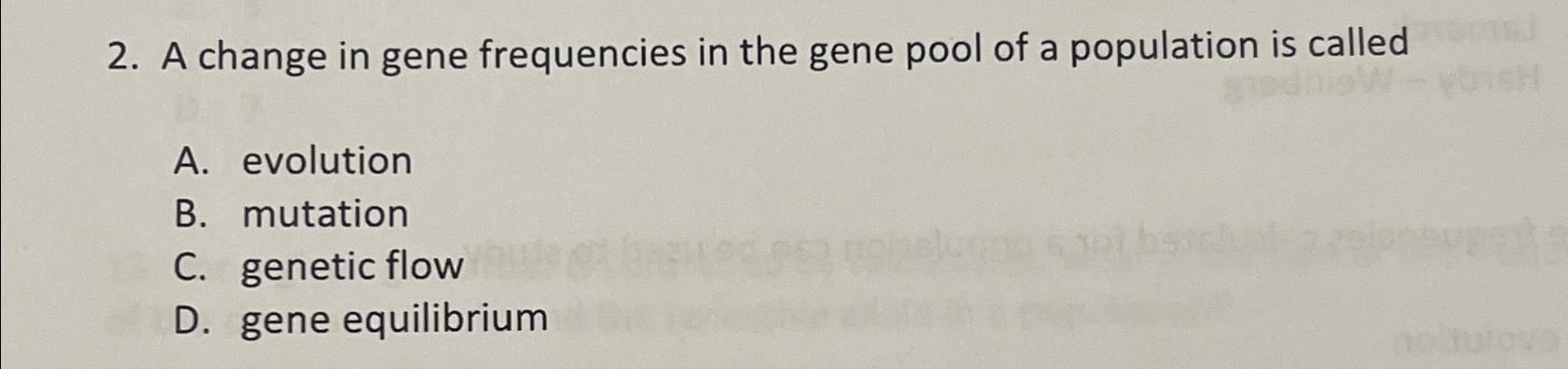 Sample The Gene Pool Shown In The Picture Provide Chegg Com