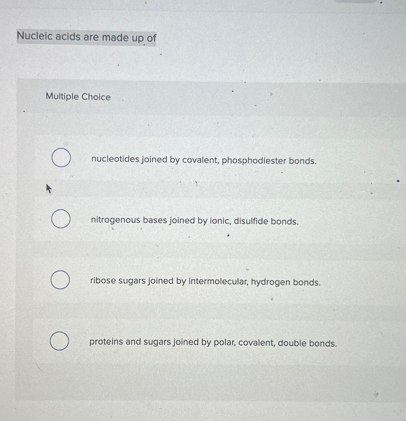 Solved Nucleotides Nucleic Acids And Proteins Structure Chegg Com