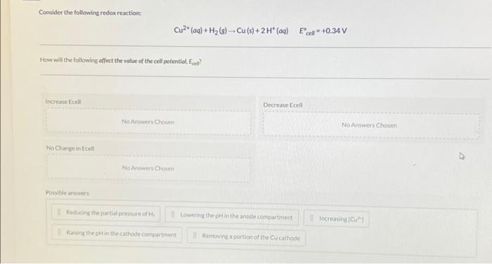 Experiments Show That Each Of The Following Redox Chegg Com