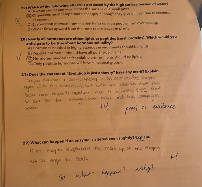 Solved Question 10which Of The Following Effects On Marine Chegg Com