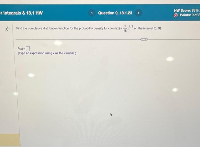 Solved Name 1 The Cumulative Probability Distribution Chegg Com